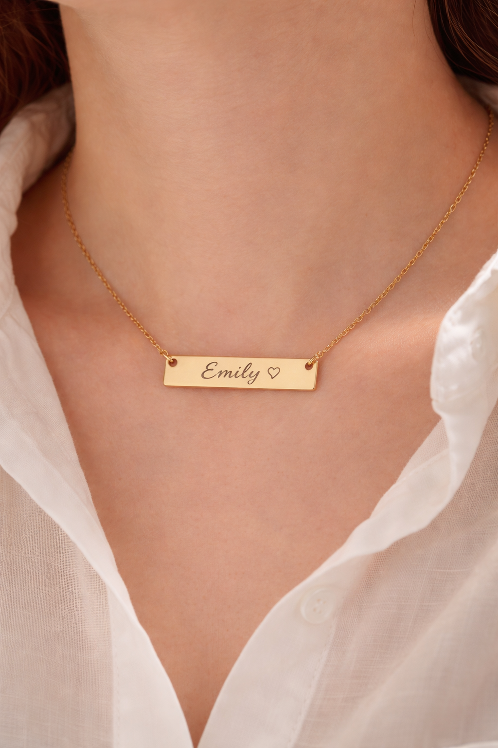 Personalized Engraved Bar Necklace