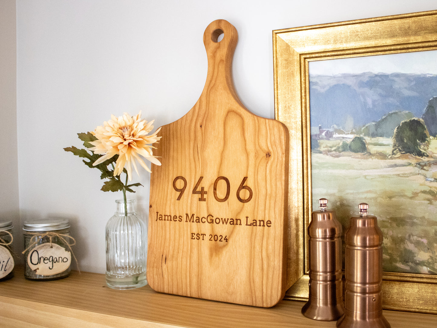 Personalized Address Cutting Board Housewarming - 046