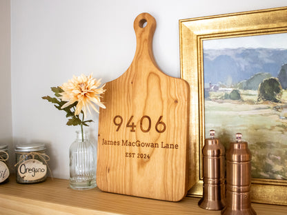 Personalized Address Cutting Board Housewarming - 046