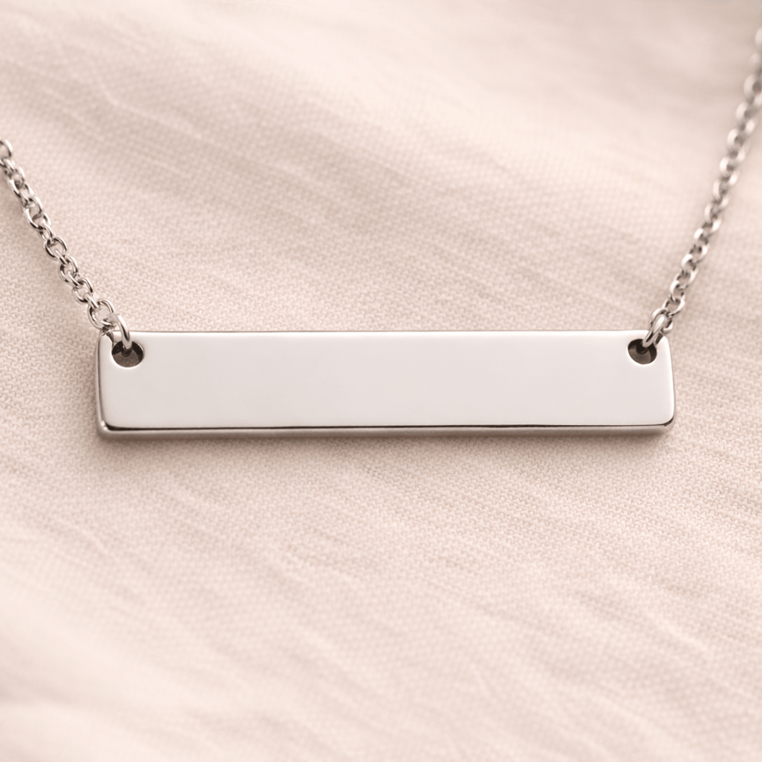Personalized Engraved Bar Necklace