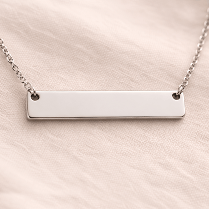 Personalized Engraved Bar Necklace