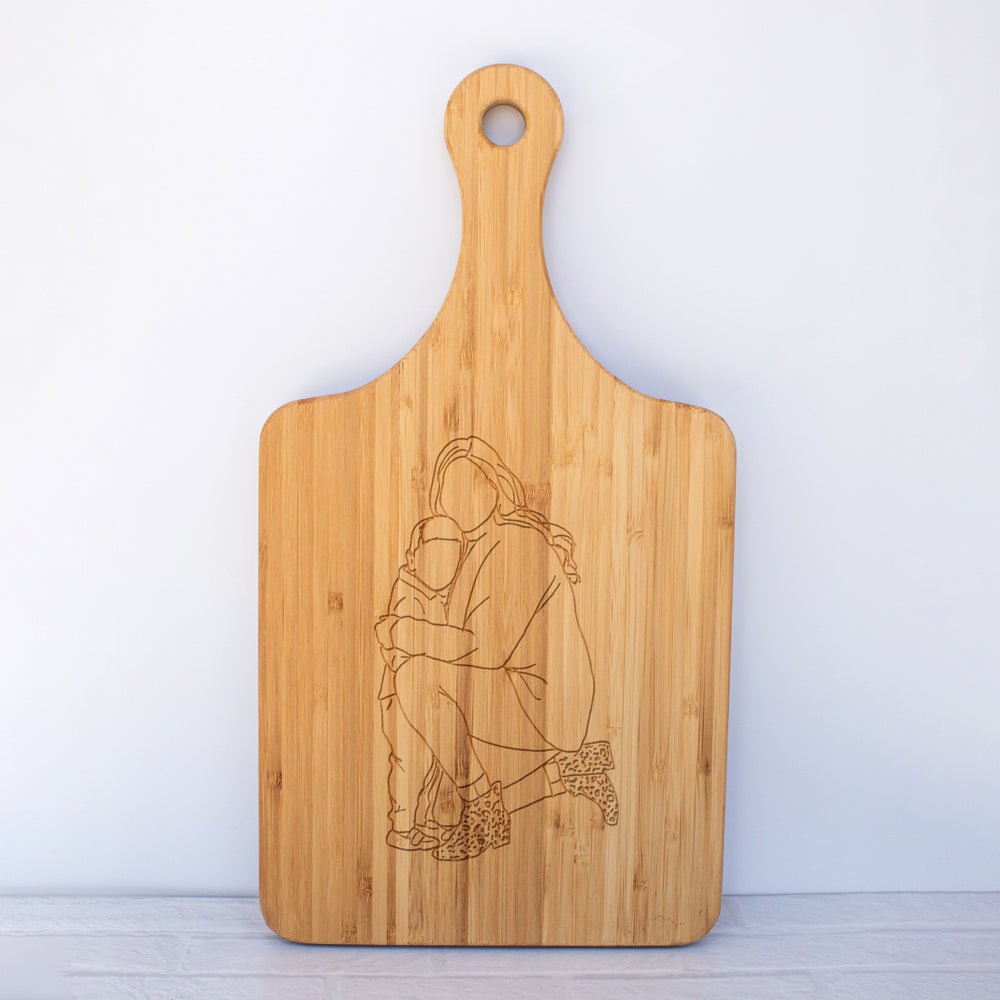 Custom Line Drawing Cutting Board — Pembimade