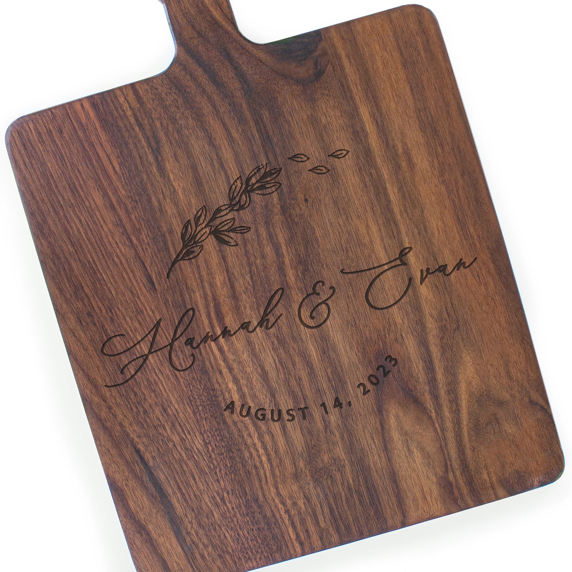 personalized engagement gift cutting board 