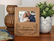 Personalized Grandparents Bloom frame; edited mockup.