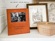Shared Photo Printing example showing an illustrative family photo in a frame with placeholder engraving.