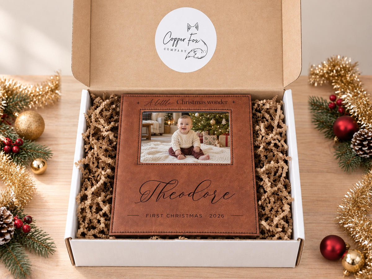 Personalized Christmas Wonder frame; edited mockup.