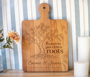 Personalized Room for Roots cutting board; edited mockup.