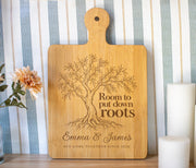 Personalized Room for Roots cutting board; edited mockup.