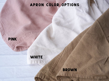 Mothers day Gifts for Mom | Personalized Linen Apron with Pockets for Gardening Cooking Crafting | Custom Gifts for Grandma