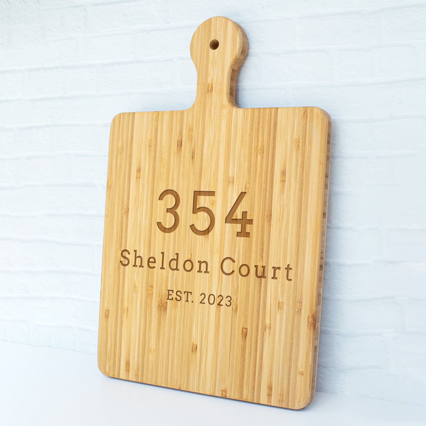 bamboo housewarming gift personalized cutting board charcuterie board