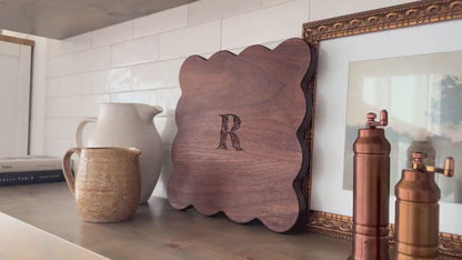Scallop Monogram Cutting Board | Personalized Cutting Board | Personalized Charcuterie Board | Personalized Gift | Custom Gift Idea Wedding