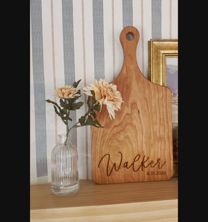 Cursive Name Personalized Cutting Board - 003