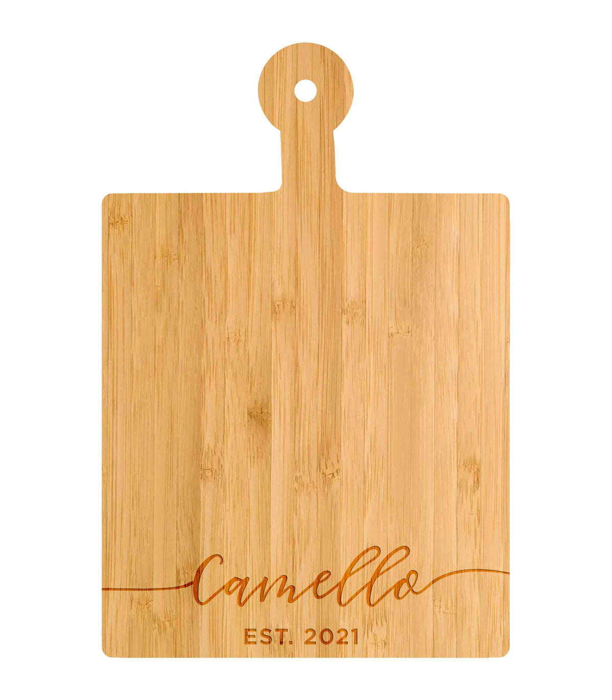 Flowing Script Family Name Cutting Board