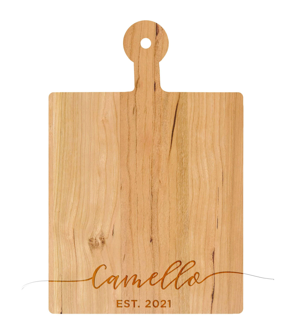 Flowing Script Family Name Cutting Board