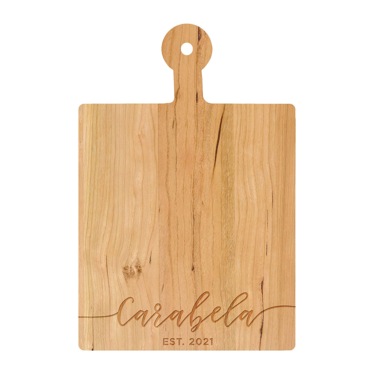 Flowing Script Family Name Cutting Board