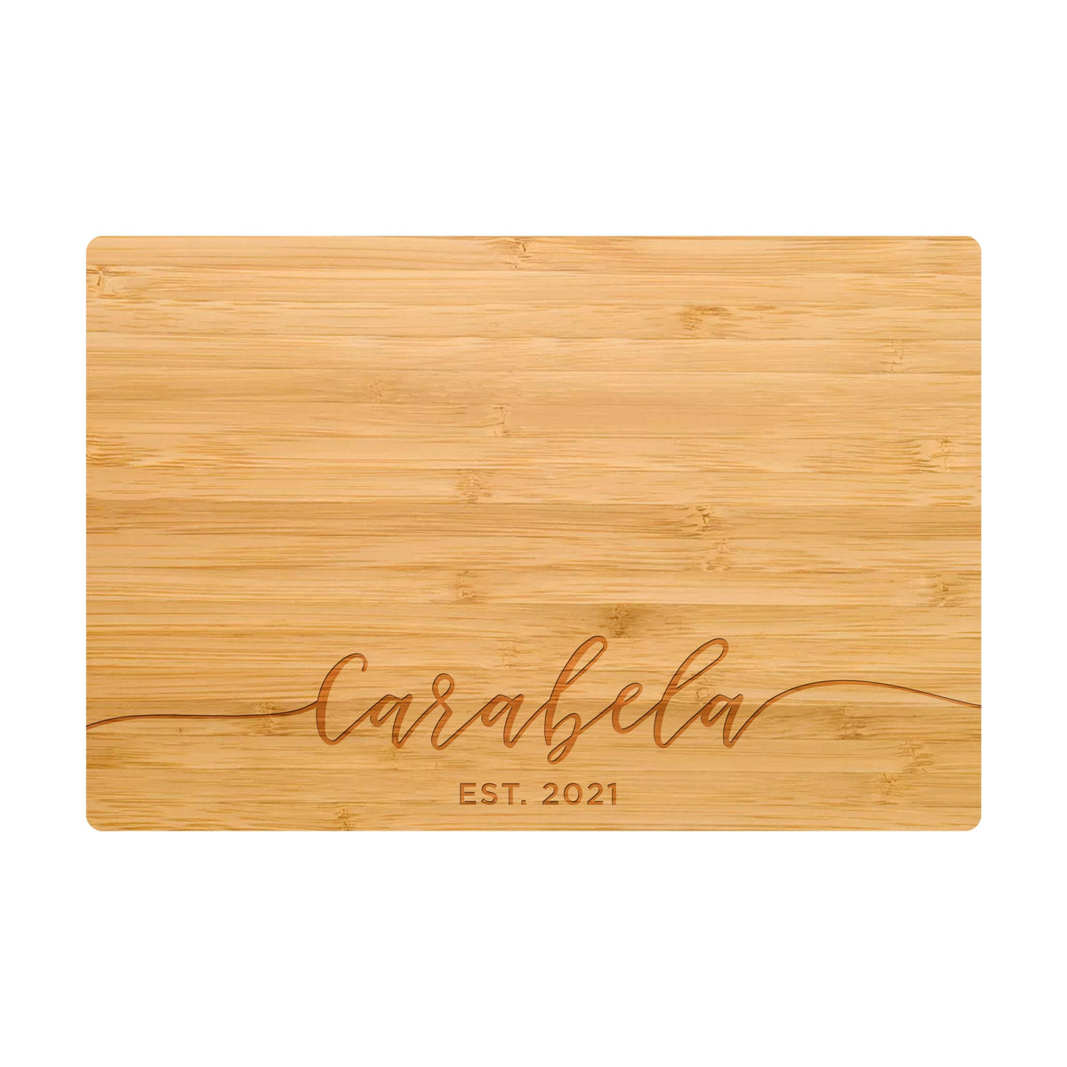Flowing Script Family Name Cutting Board
