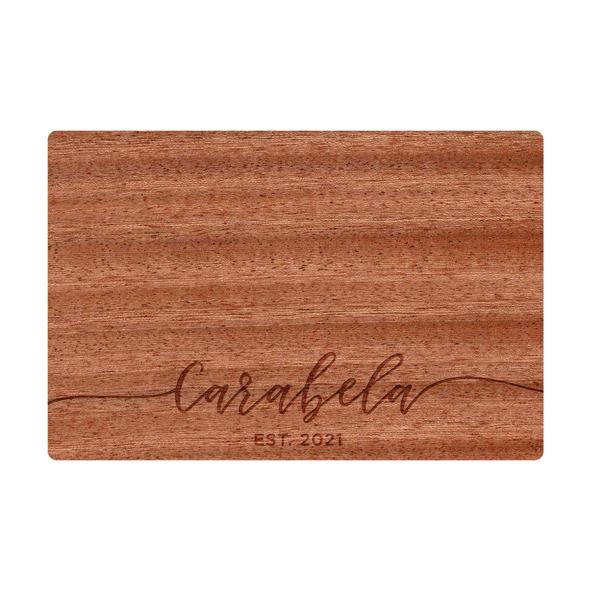 Flowing Script Family Name Cutting Board