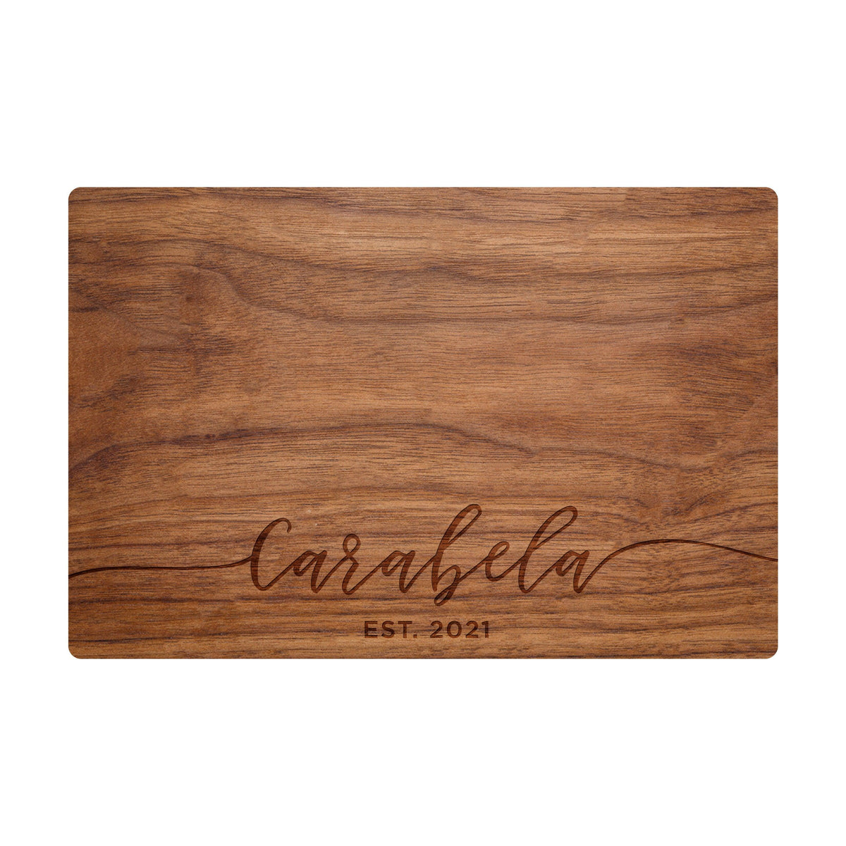Flowing Script Family Name Cutting Board