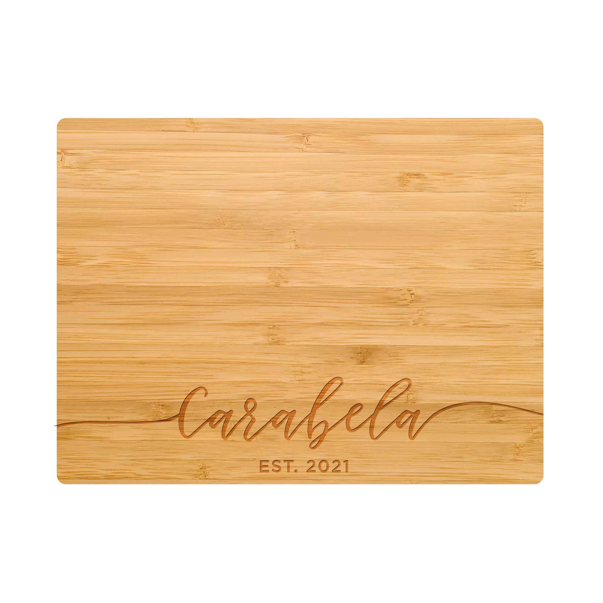 Flowing Script Family Name Cutting Board