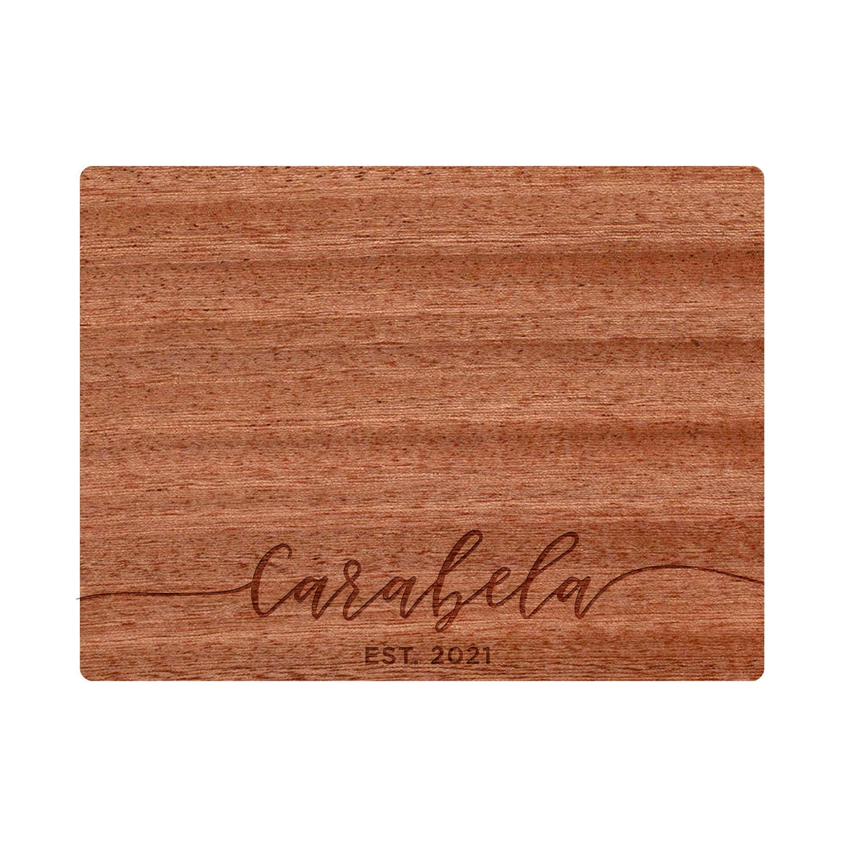 Flowing Script Family Name Cutting Board