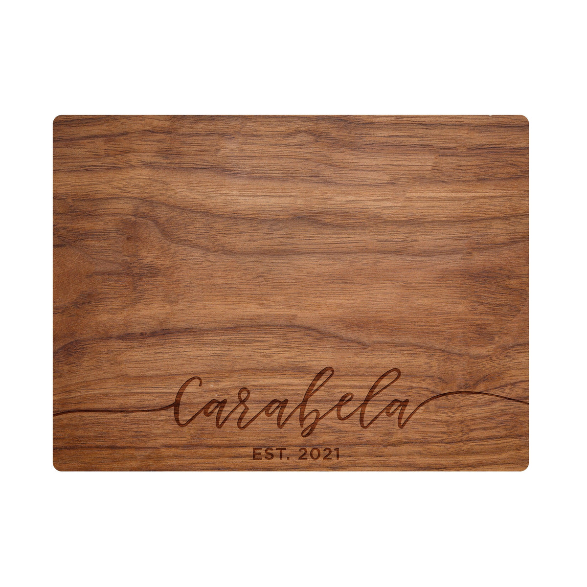 Flowing Script Family Name Cutting Board
