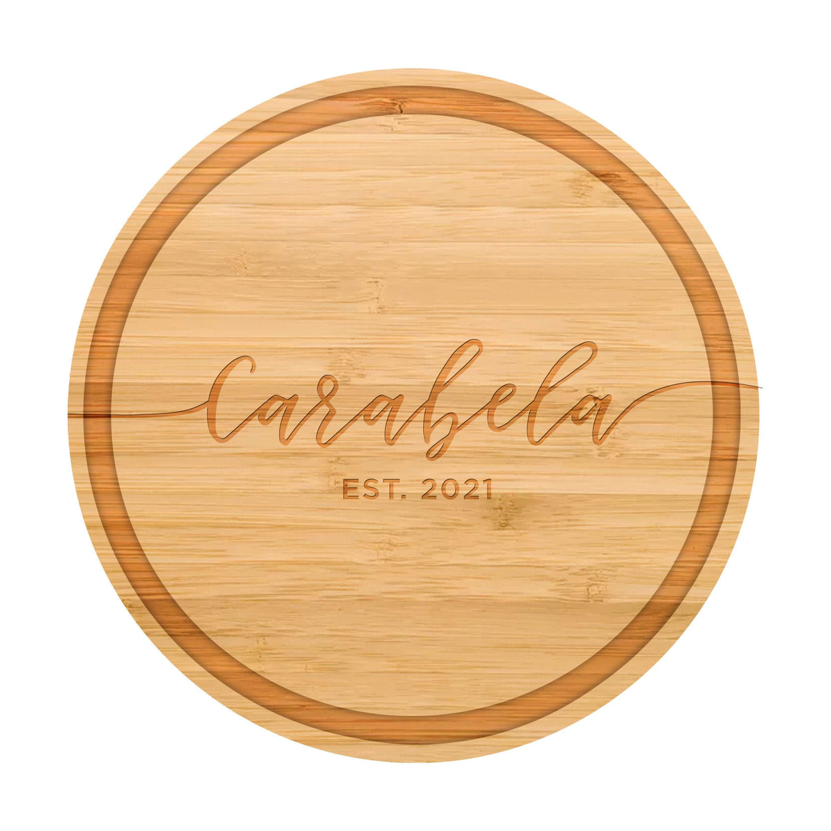 Flowing Script Family Name Cutting Board