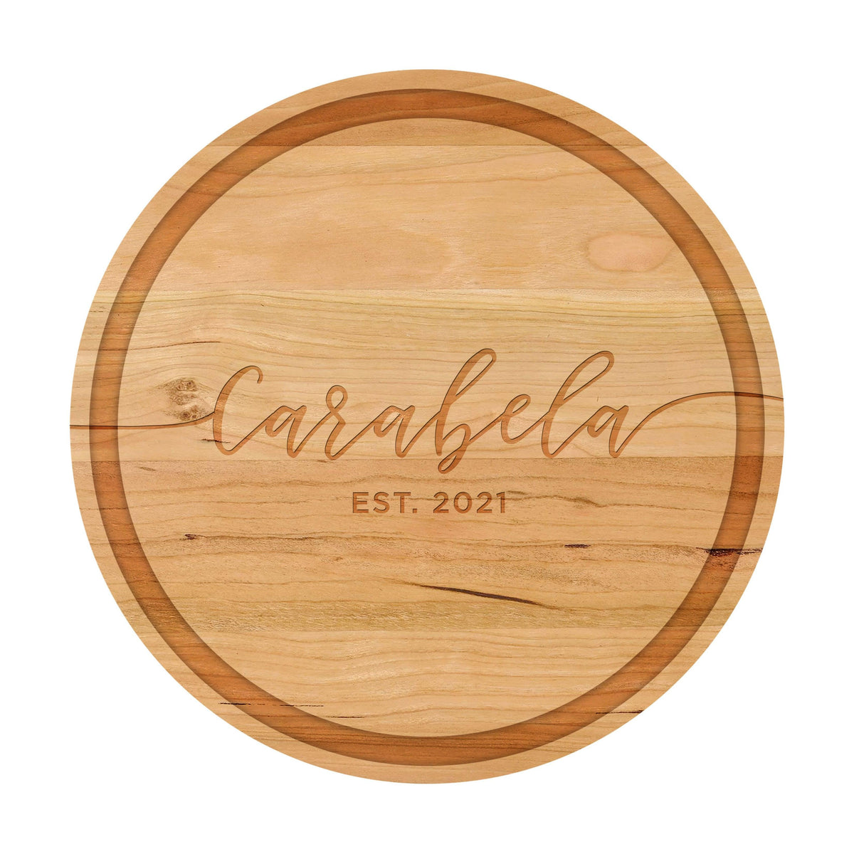 Flowing Script Family Name Cutting Board