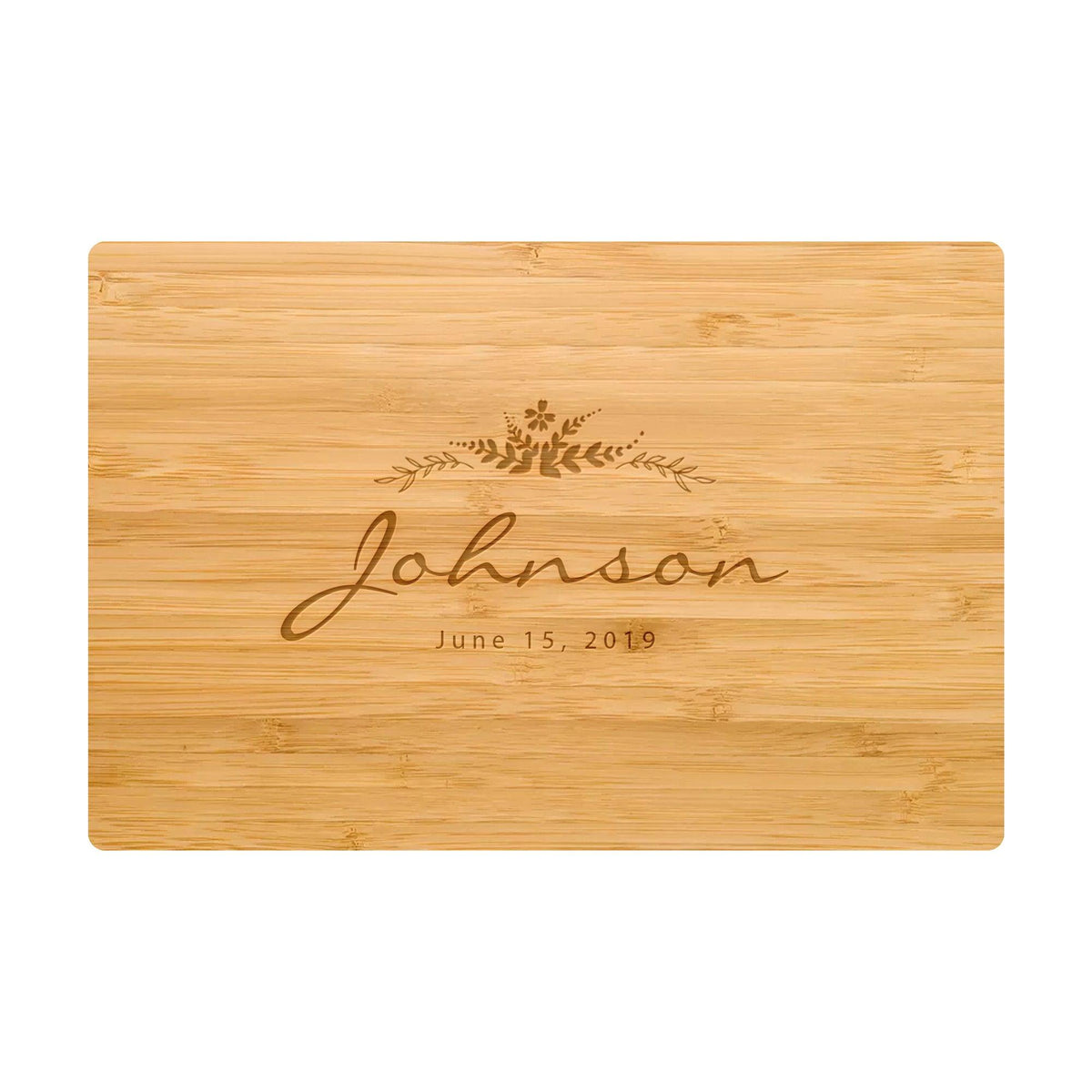 Floral Wreath Wedding Cutting Board