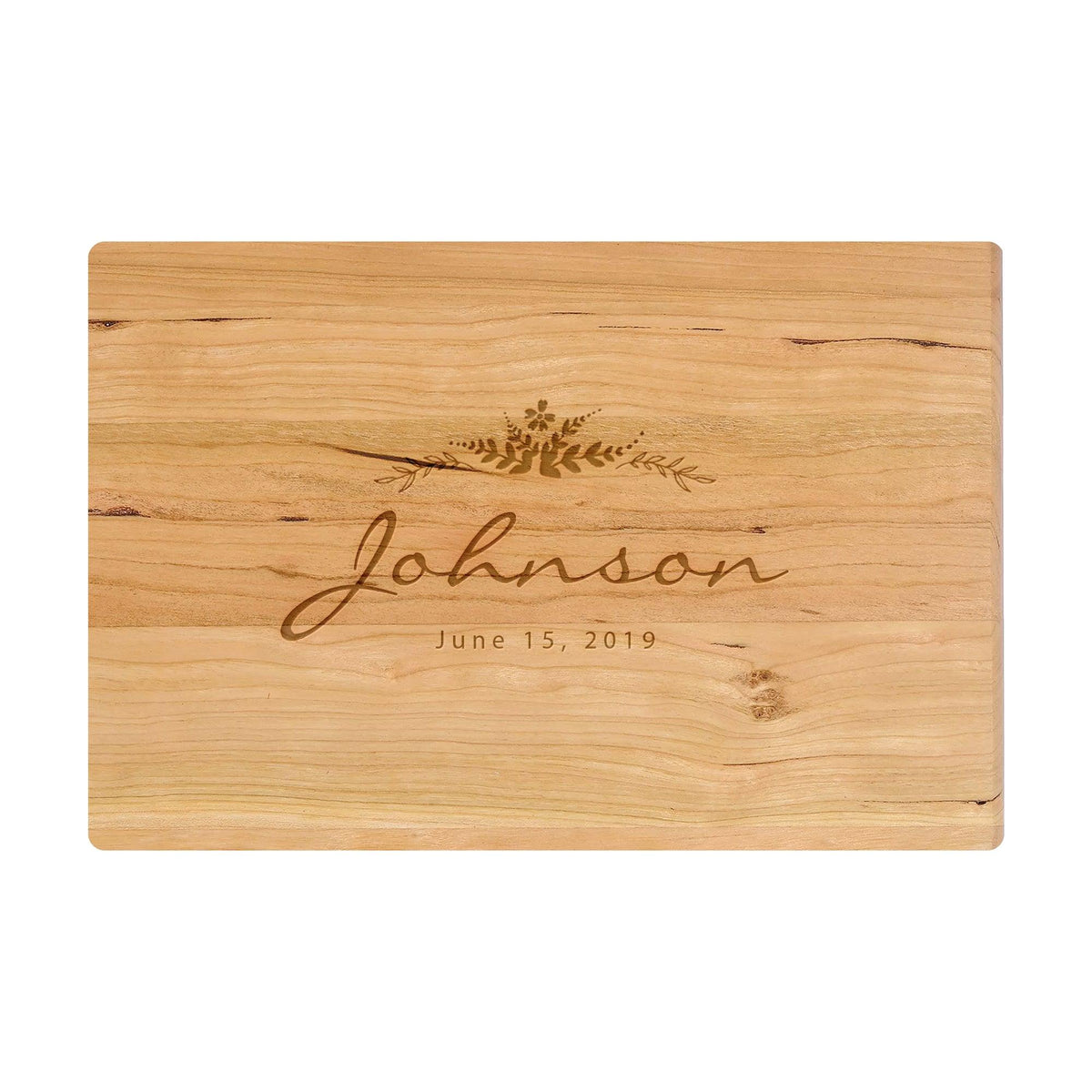 Floral Wreath Wedding Cutting Board