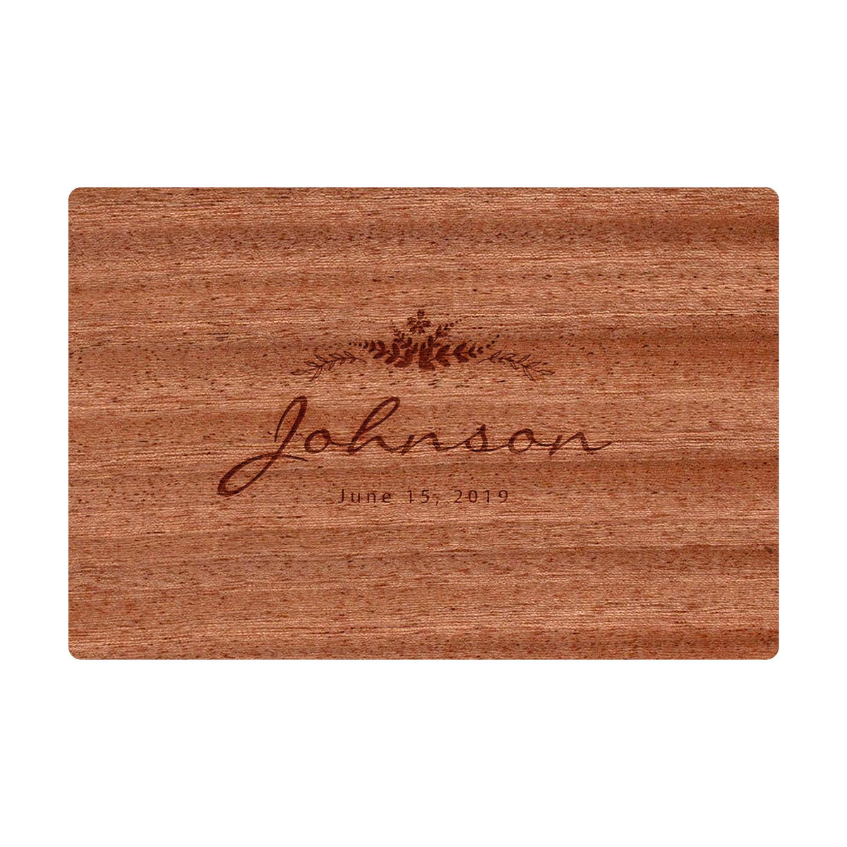 Floral Wreath Wedding Cutting Board