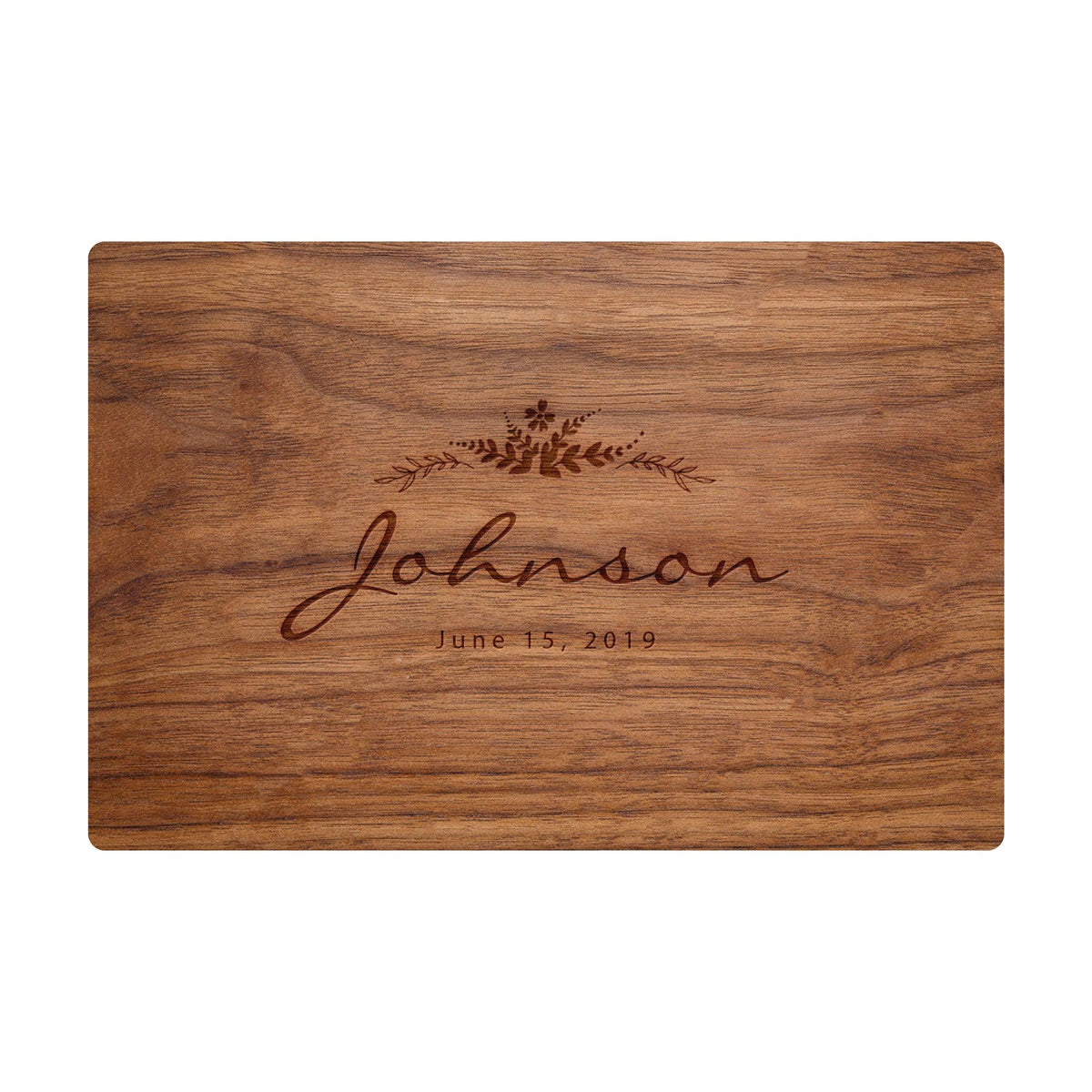 Floral Wreath Wedding Cutting Board