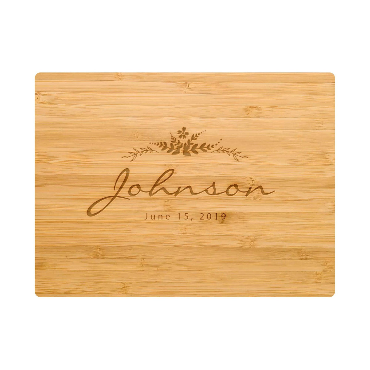 Floral Wreath Wedding Cutting Board