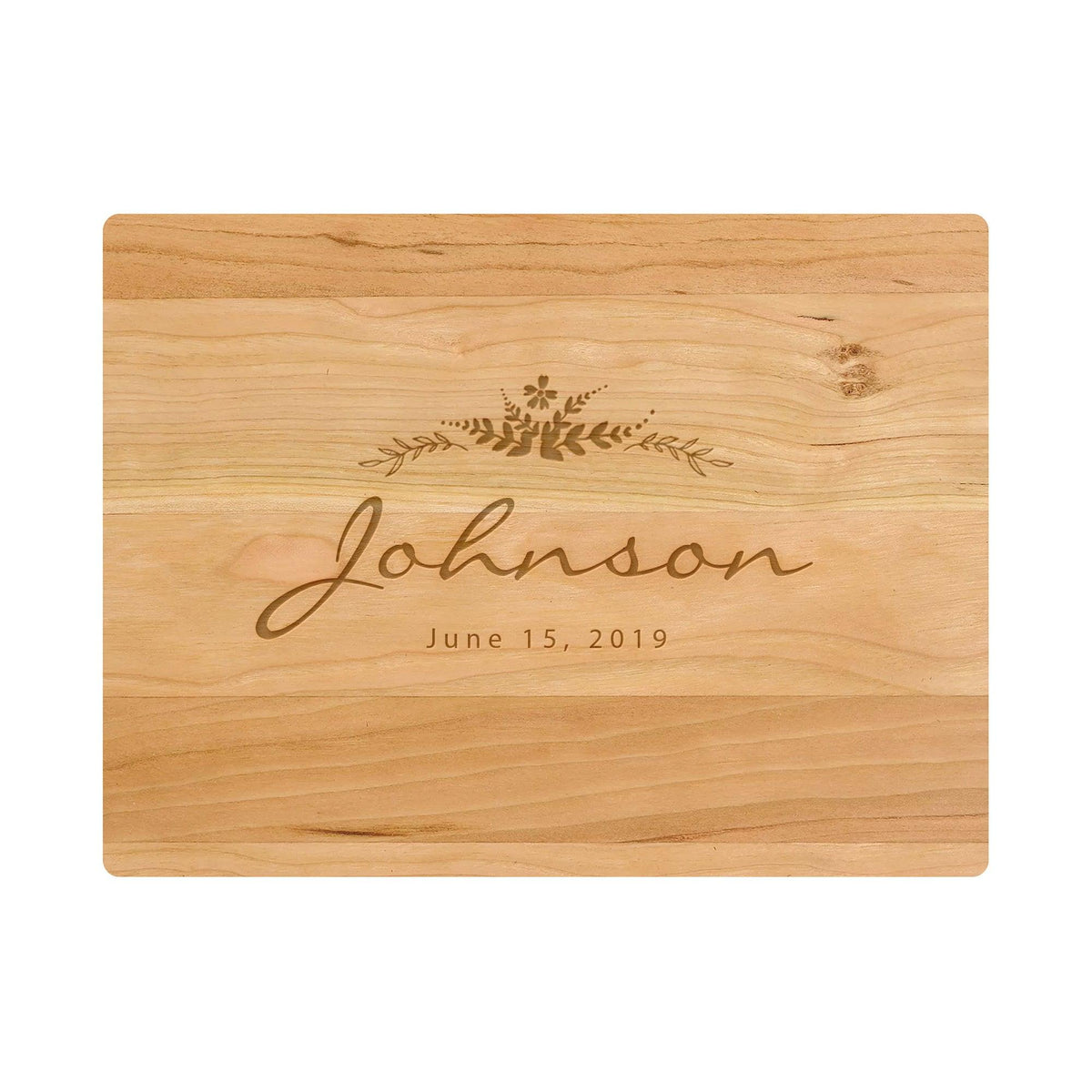 Floral Wreath Wedding Cutting Board