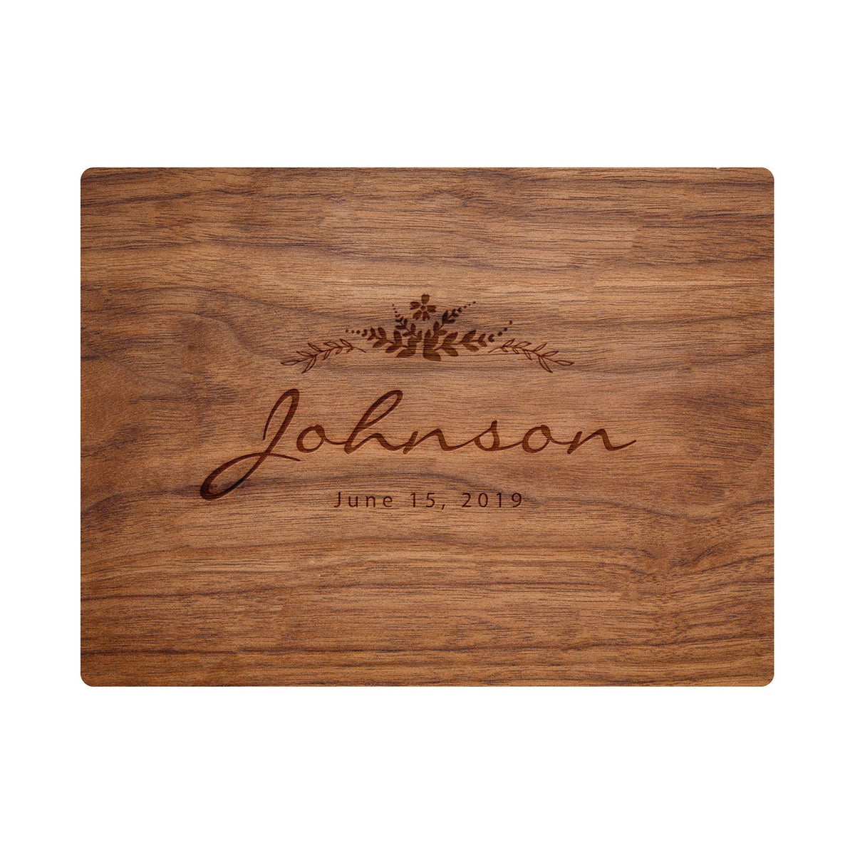 Floral Wreath Wedding Cutting Board