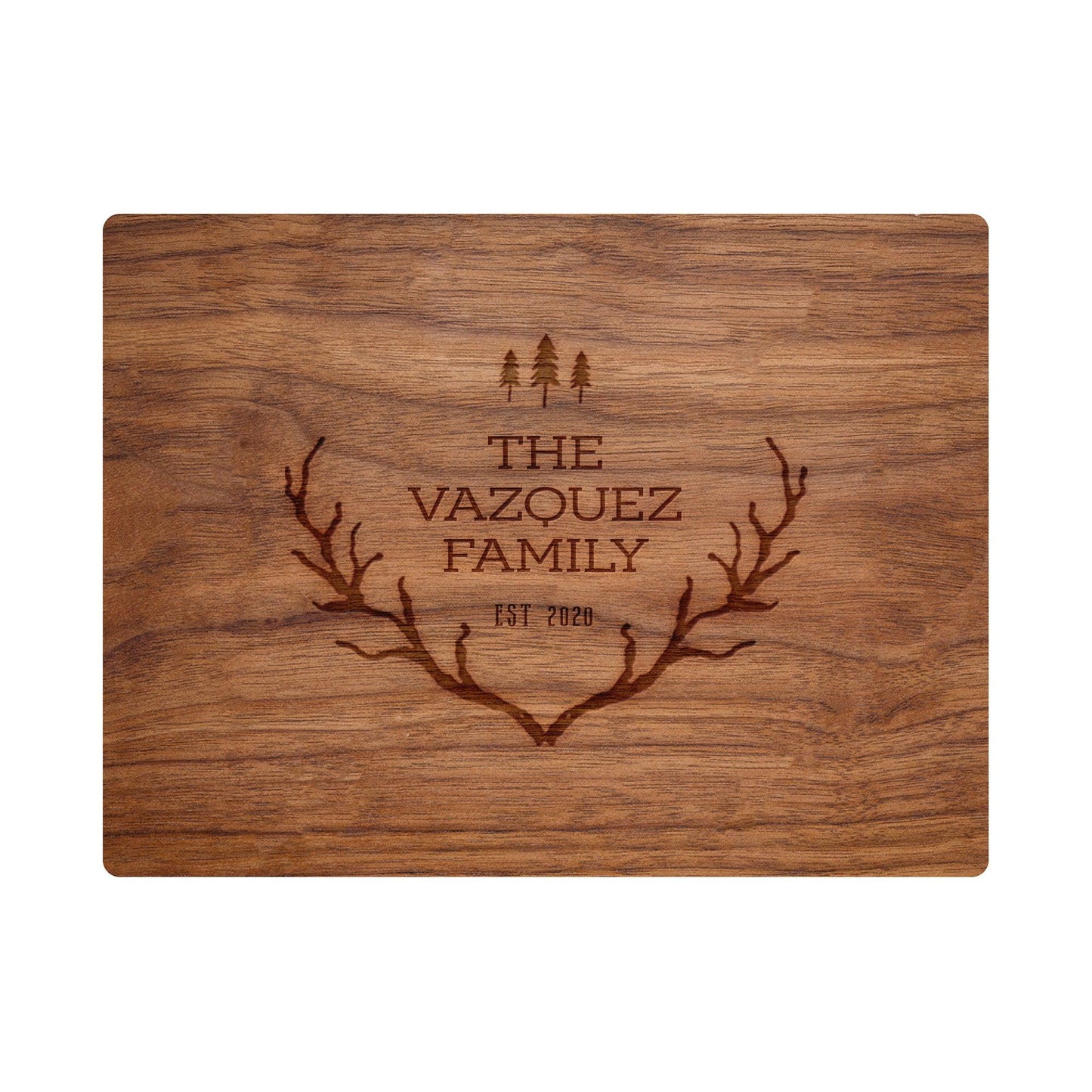 Rustic Antlers with Trees - 019