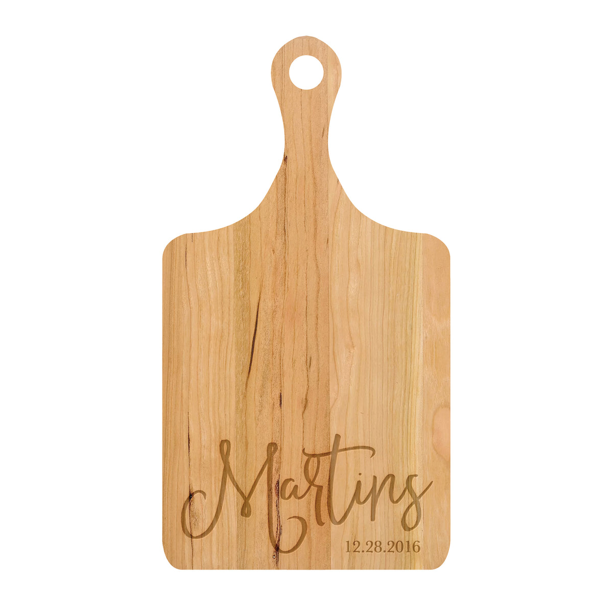 Modern Cursive Family Name Cutting Board