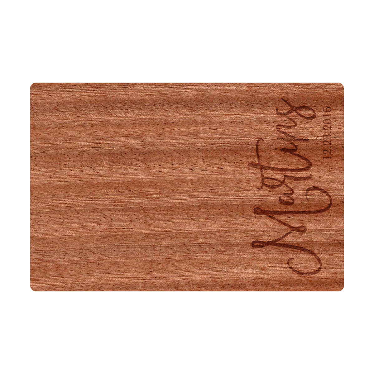 Modern Cursive Family Name Cutting Board