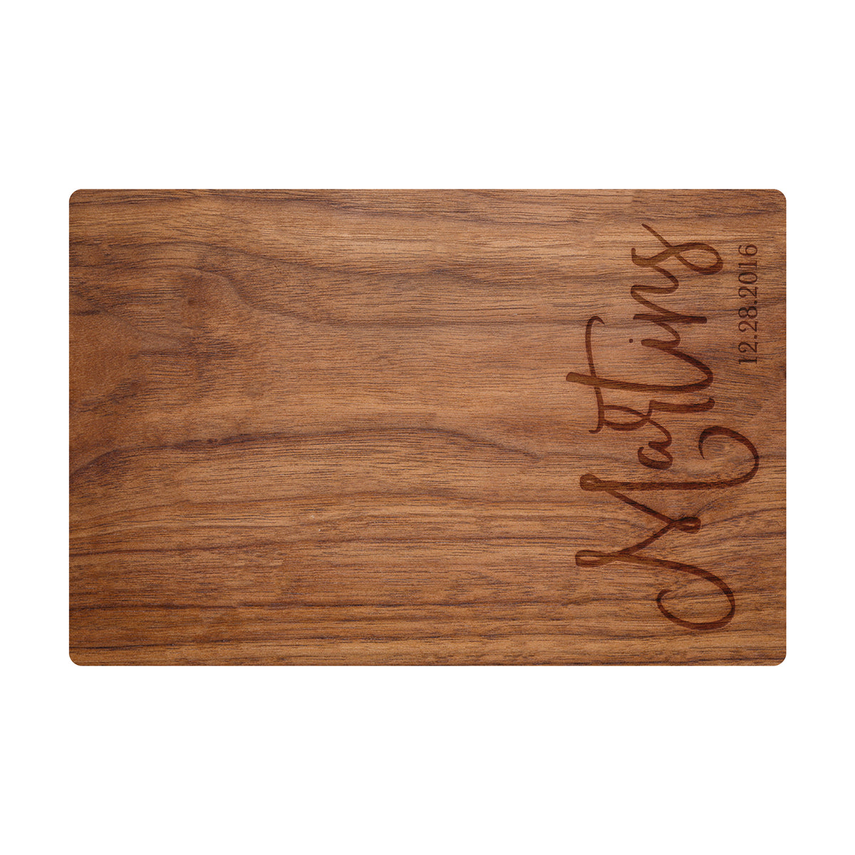 Modern Cursive Family Name Cutting Board