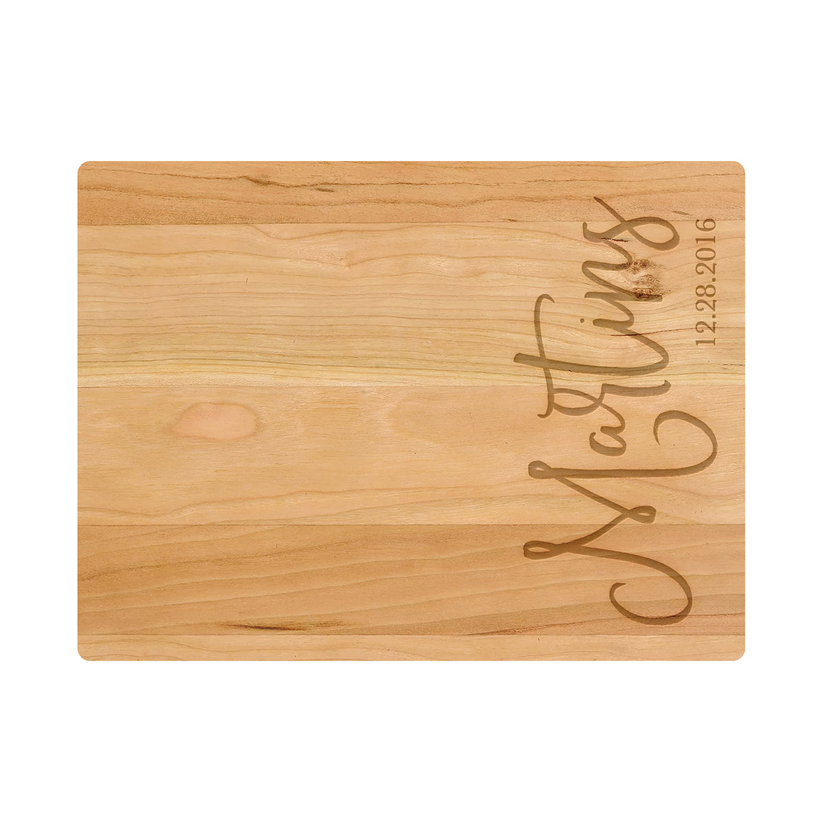 Modern Cursive Family Name Cutting Board