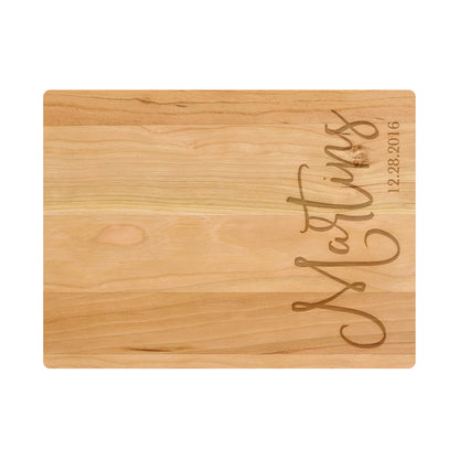 Modern Cursive Personalized Cutting Board - 029
