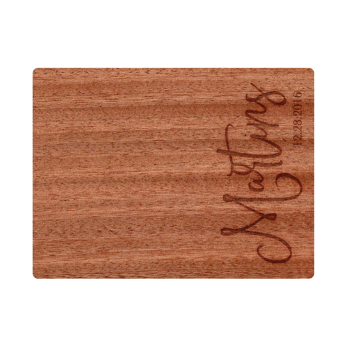 Modern Cursive Family Name Cutting Board