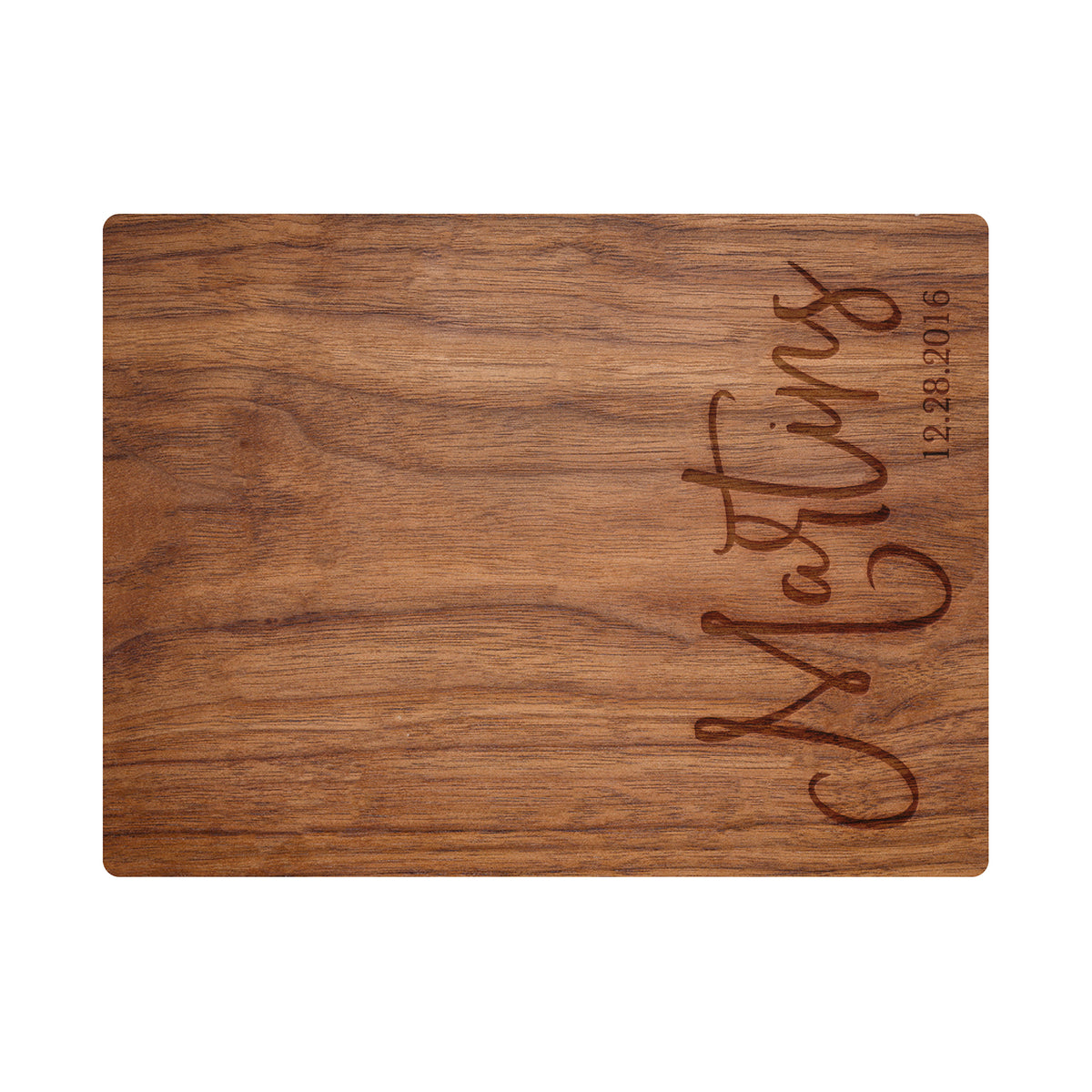 Modern Cursive Family Name Cutting Board