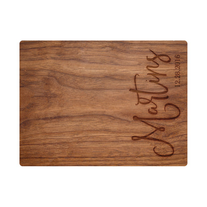 Modern Cursive Personalized Cutting Board - 029