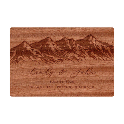Mountain Wedding Personalized Charcuterie Board - 033