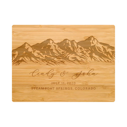 Mountain Wedding Personalized Charcuterie Board - 033