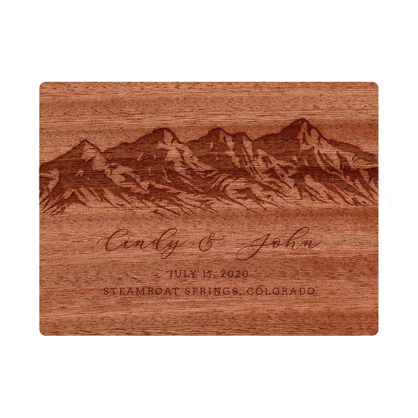 Mountain Wedding Personalized Charcuterie Board - 033