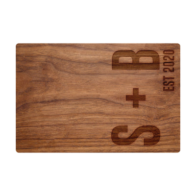 Large Block Initials with Date Board - 038