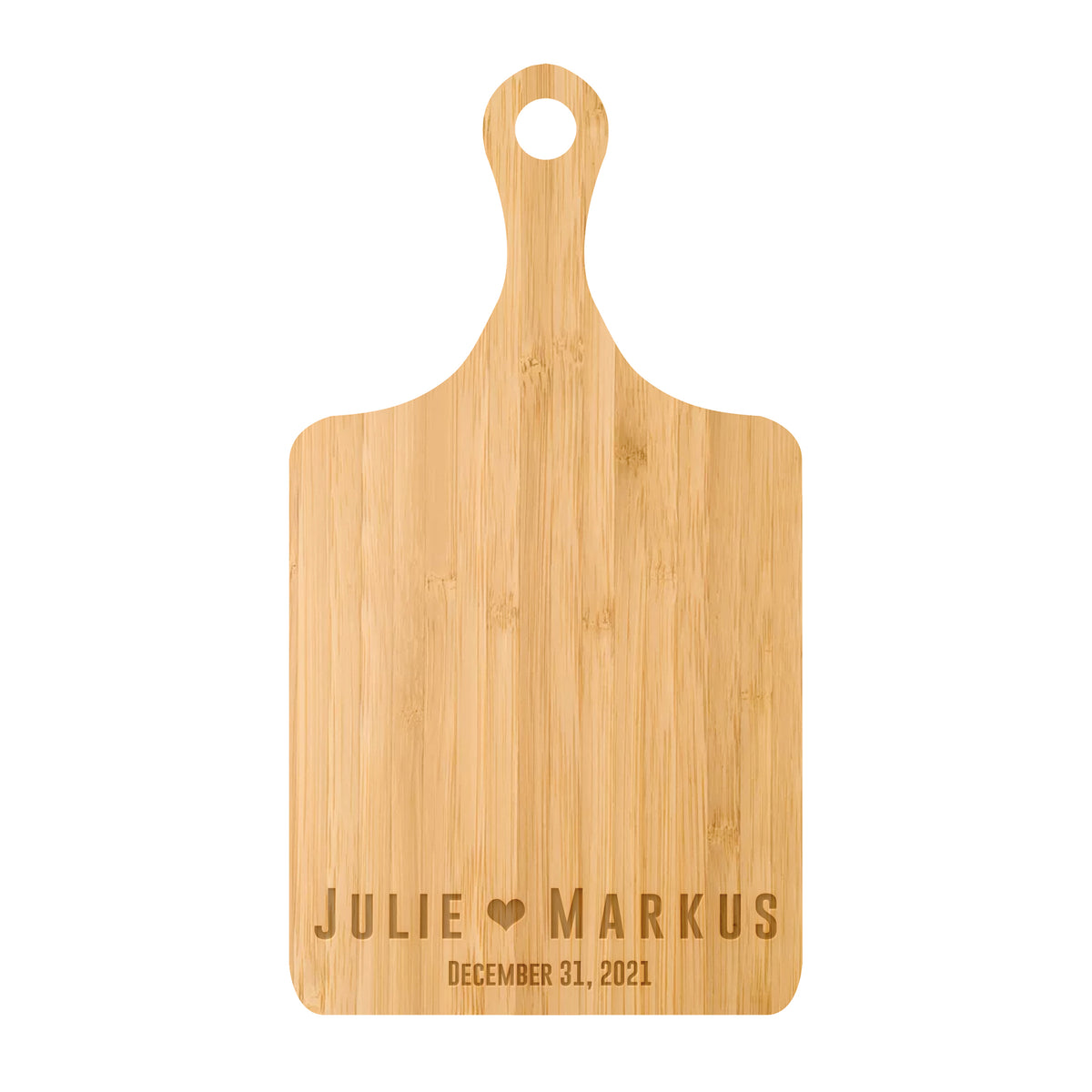 Bold Names and Heart Cutting Board
