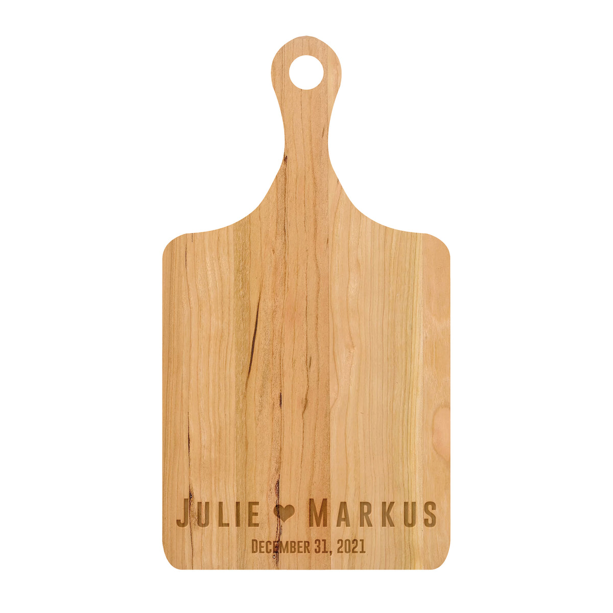 Bold Names and Heart Cutting Board