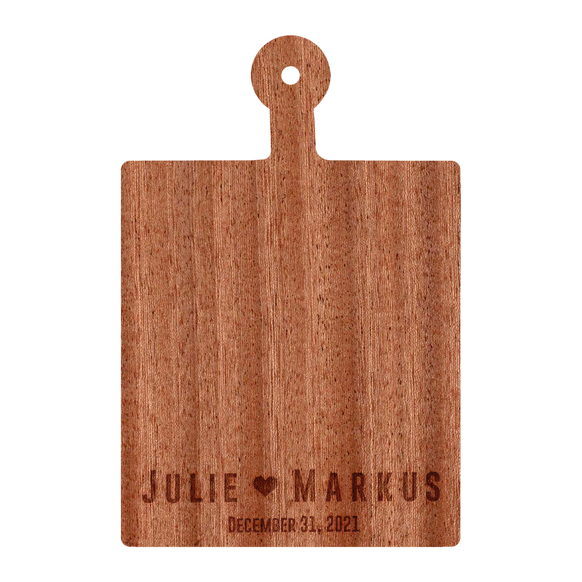 Bold Names and Heart Cutting Board